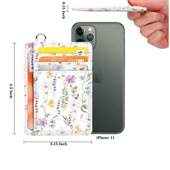 White Daisy Leather ID holder - Picture 4 of 4